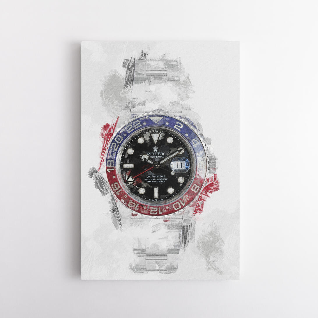 Rolex Pepsi canvas wall art