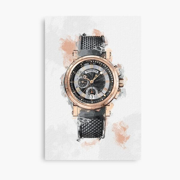 Breguet watch watercolor canvas print