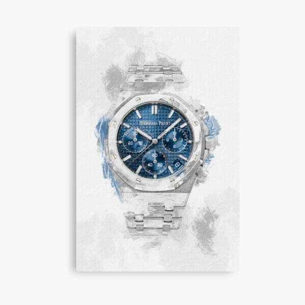 AP Chronograph blue dial watch dial art prints