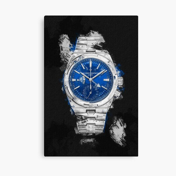 Vacheron Overseas blue dial watch canvas print