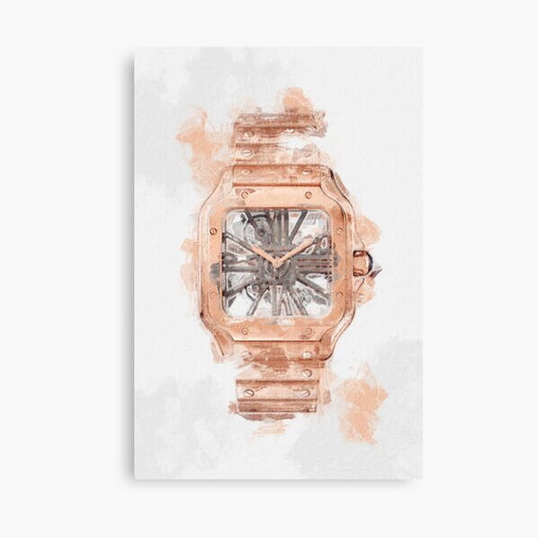 Cartier Santos watch minimalist watch dial art